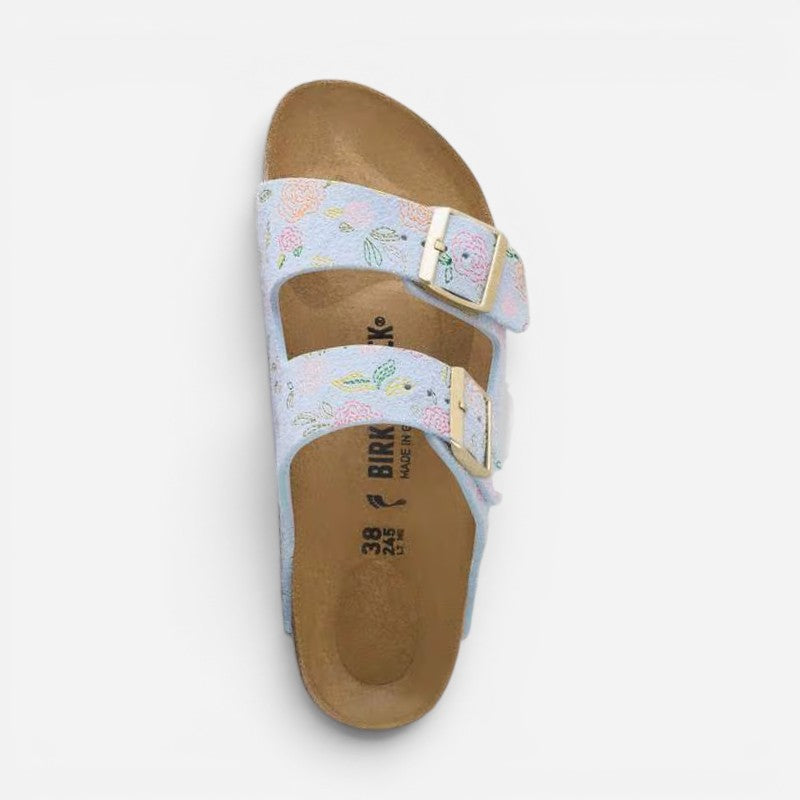 Arizona Flowers Light Rose Suede Leather Narrow
