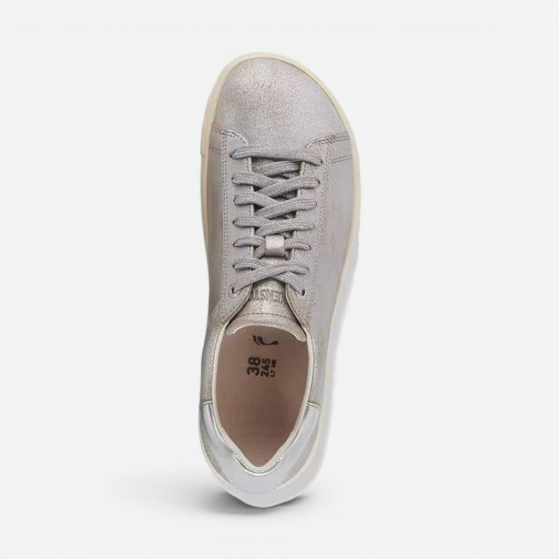 Bend Metallic Silver Washed Leather Narrow