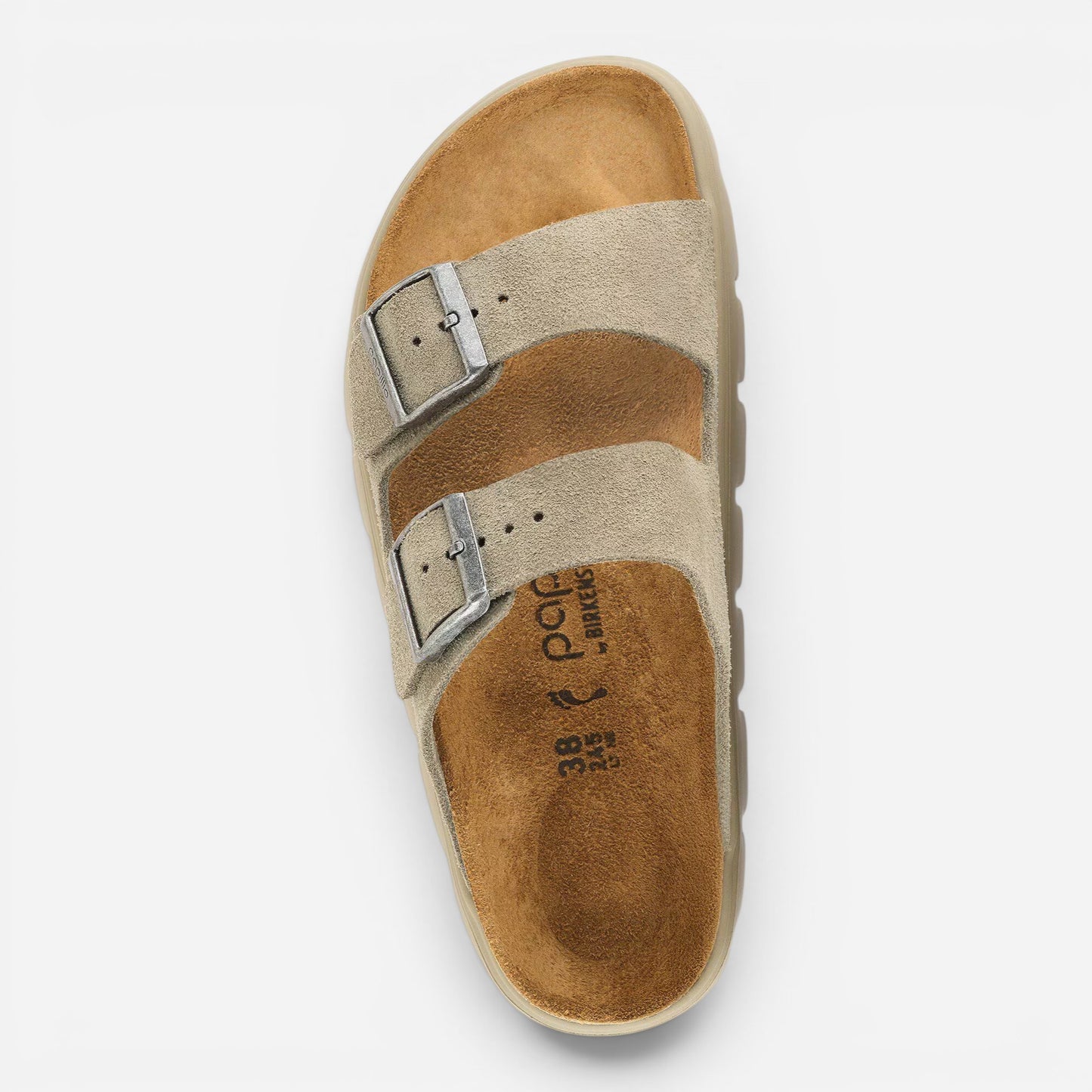 Arizona Chunky Taupe Suede Suede Leather Taupe Sole Narrow