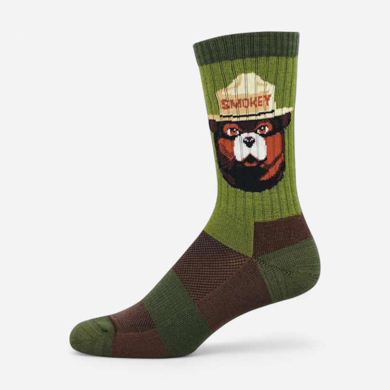 Men's Compass Wool Smokey Bear Portrait Green
