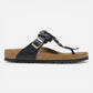 Gizeh Flowers Black Leather Regular