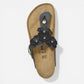 Gizeh Flowers Black Leather Regular