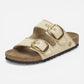 Arizona Big Buckle Raffia Textured/Leather Narrow