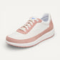Honnef City Pink White Suede Leather Narrow