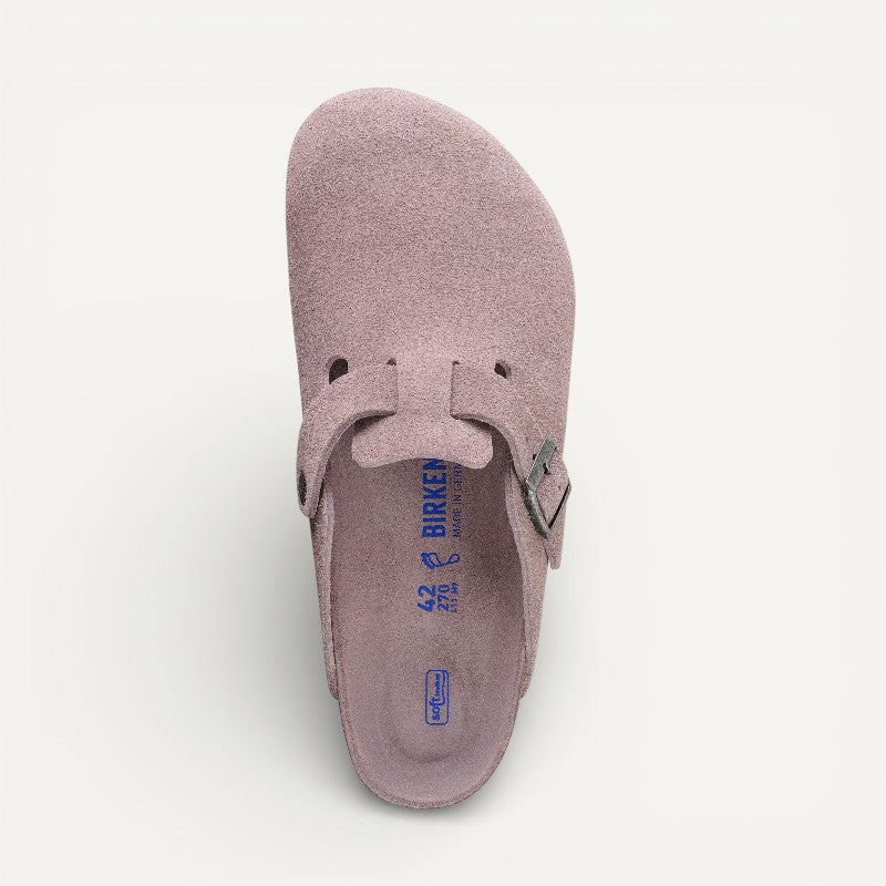 Boston Soft Footbed Faded Purple Suede Leather Narrow