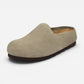 Amsterdam Taupe Suede Leather Narrow