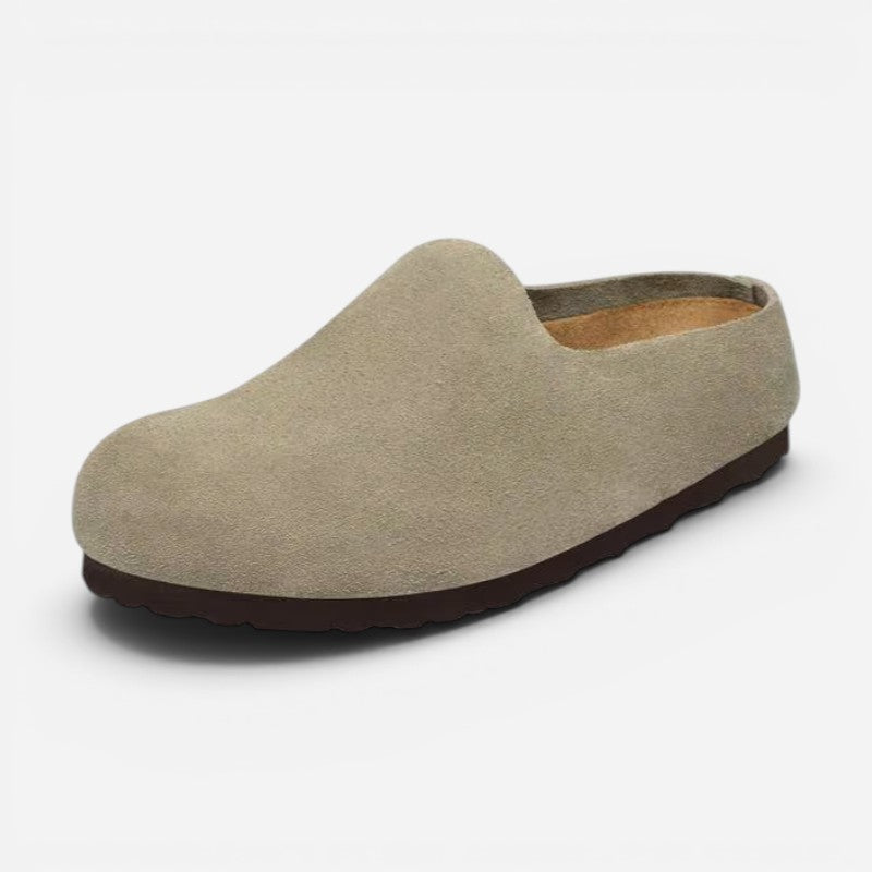 Amsterdam Taupe Suede Leather Narrow