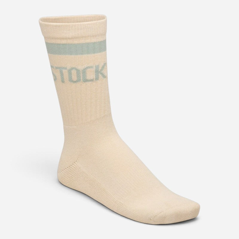 Cotton Crew Stripe Oatmeal Pure Sage