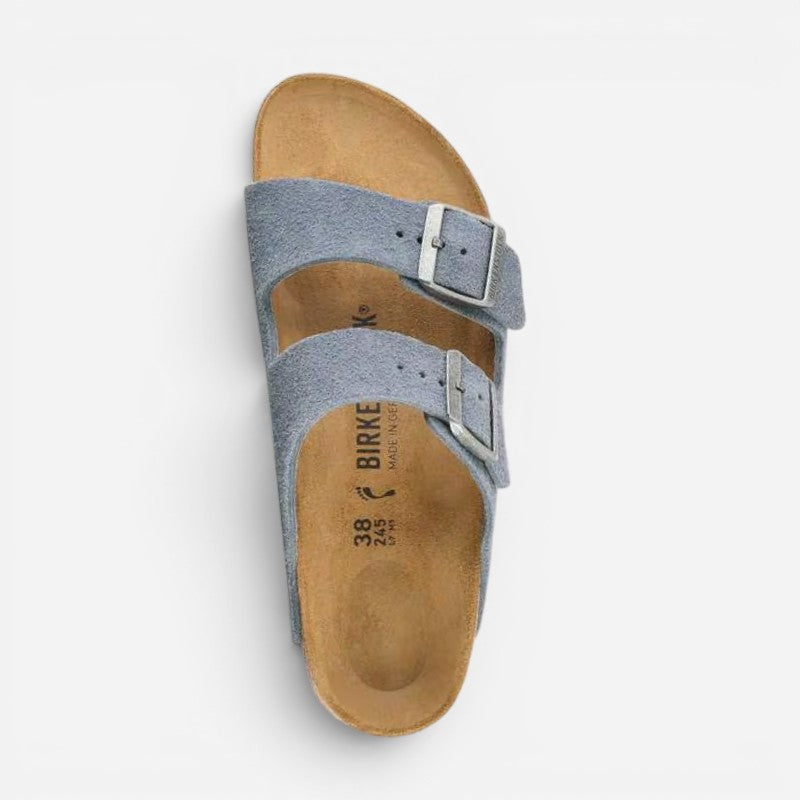 Arizona Stone Blue Suede Leather Narrow