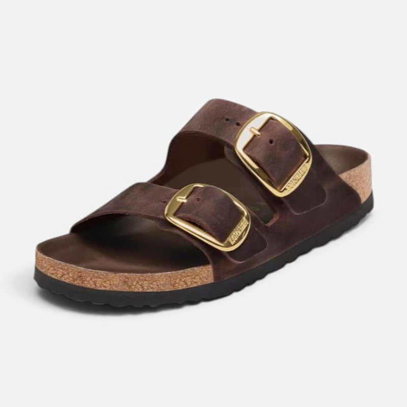 Arizona Big Buckle Habana Oiled Leather Narrow