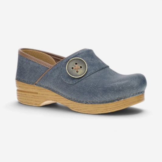 Pro Button Denim Leather