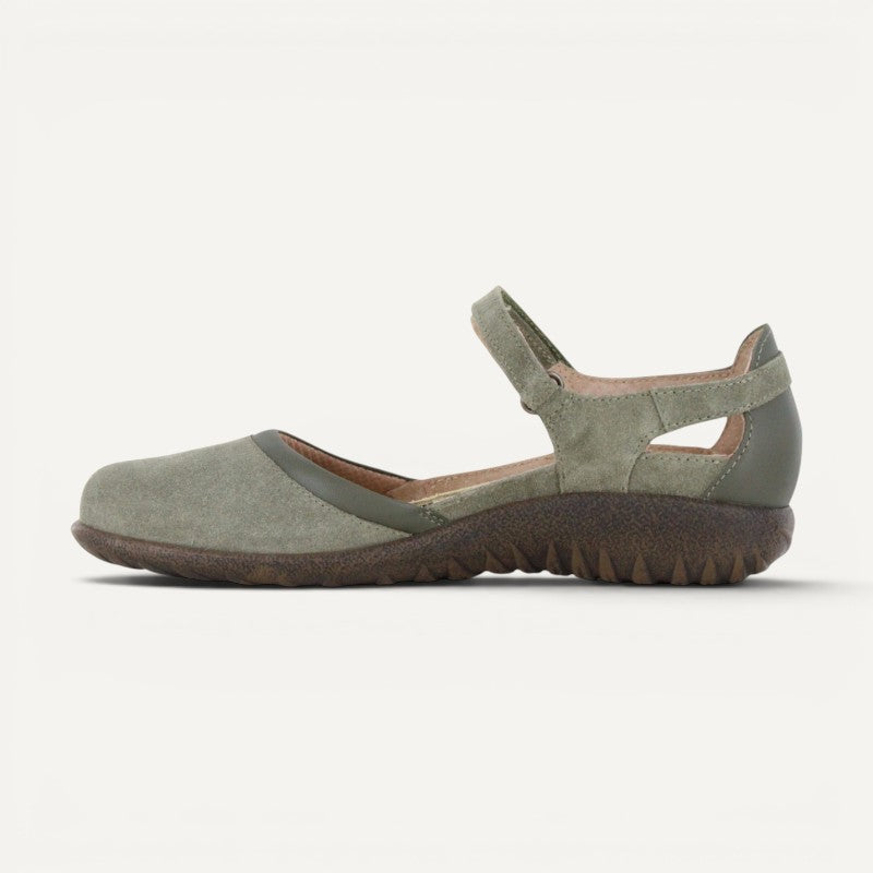 tekapo mary jane green leather combo