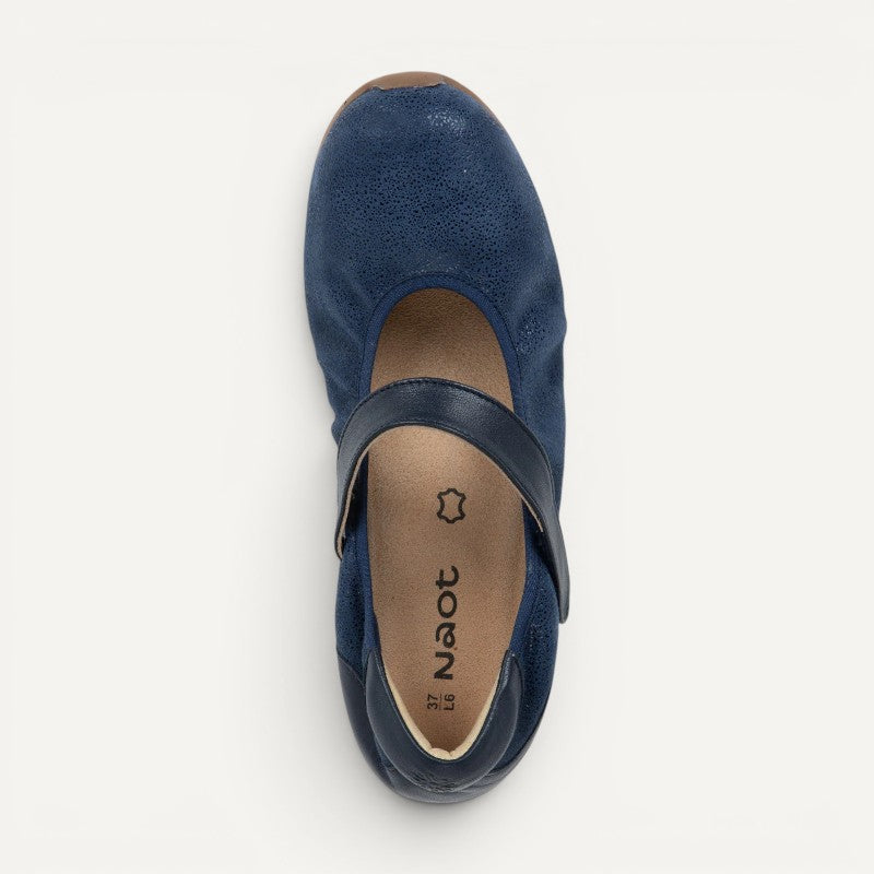 naot pure mary jane sapphire leather combo