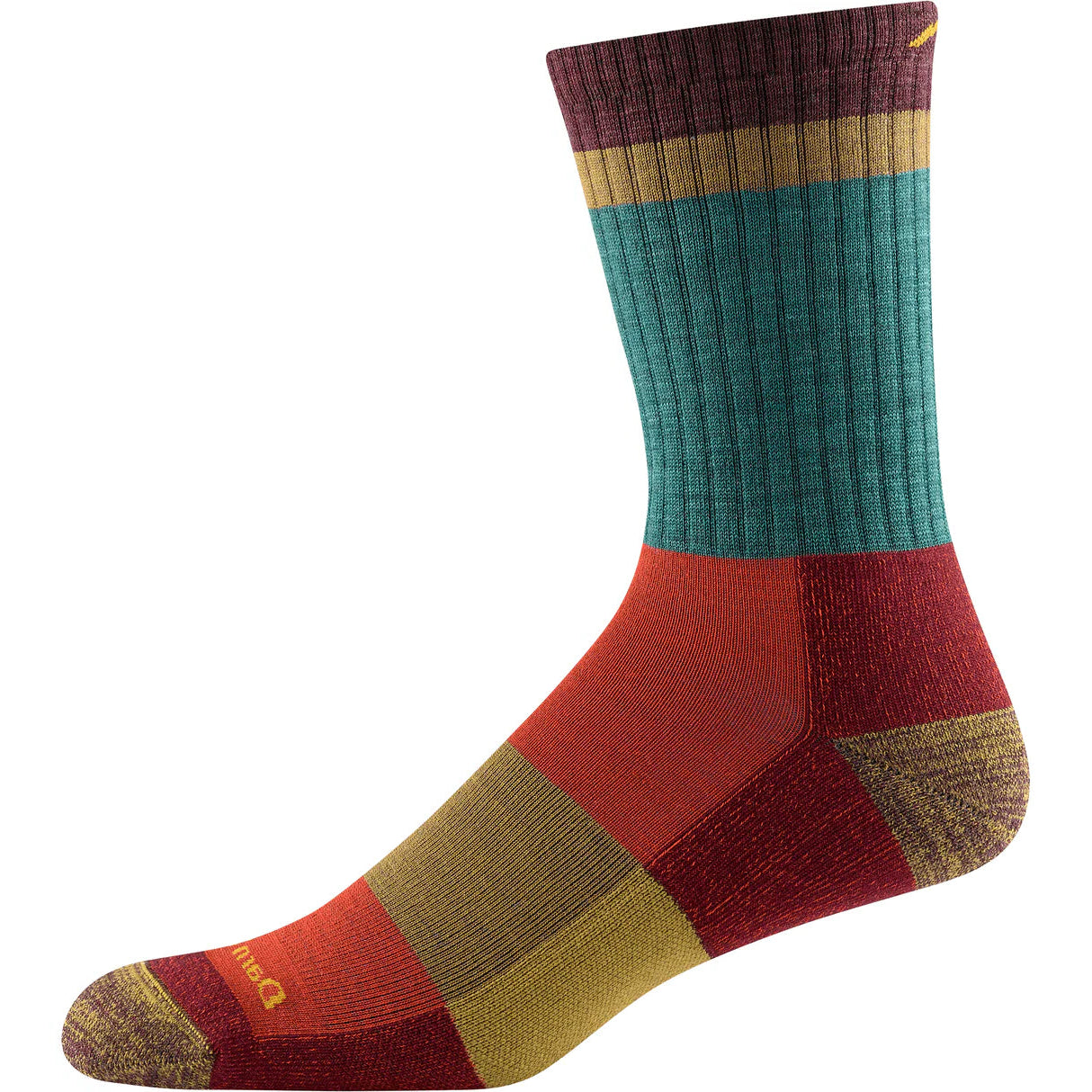 Men's Heady Stripe Micro Crew With Light Cushion Teal