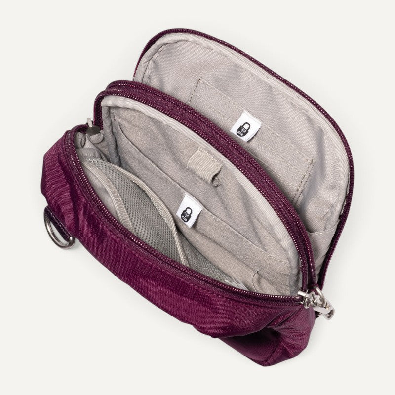 Securtex Anti-Theft Mini Everything Crossbody Mulberry