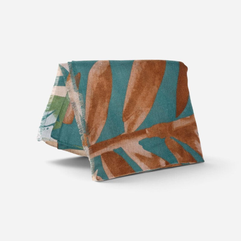 Lightweight Sweeping Branches Scarf Teal