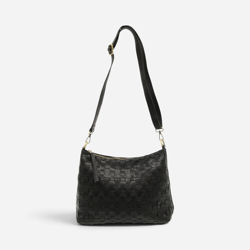 Winnie Woven Hobo Black