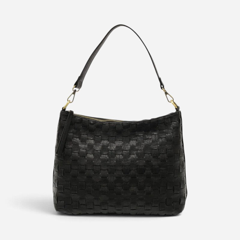 Winnie Woven Hobo Black