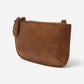 Faux Suede Mini Crossbody Wristlet Clutch Walnut