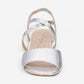 Liza Silver Lizard Print Leather