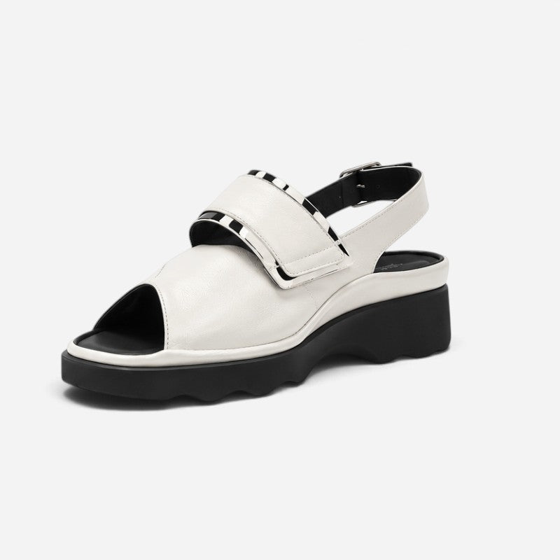 Wilminton 1349W White Nappa/Black Patent Trim