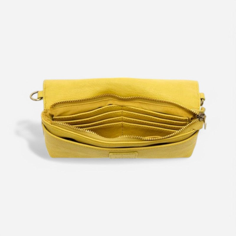 Everly Organizer Flap Crossbody Yellow