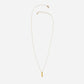 Vertical Bar Pendant Necklace Gold