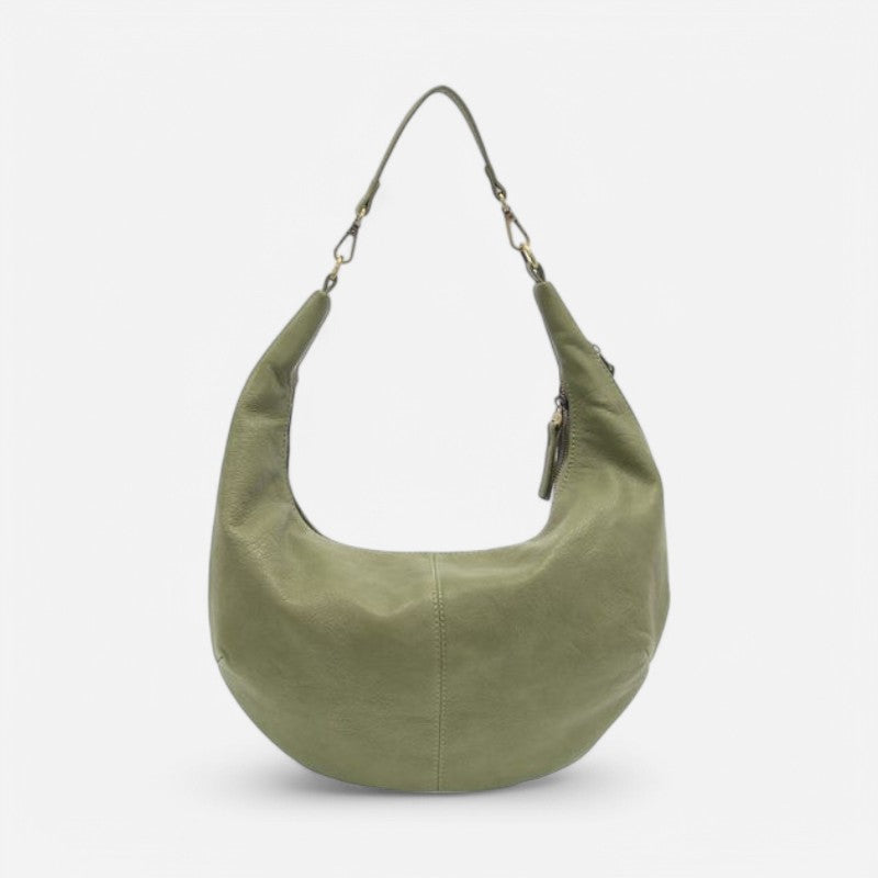 Rhea Slouchy Crescent Shoulder Crossbody Bag Sage