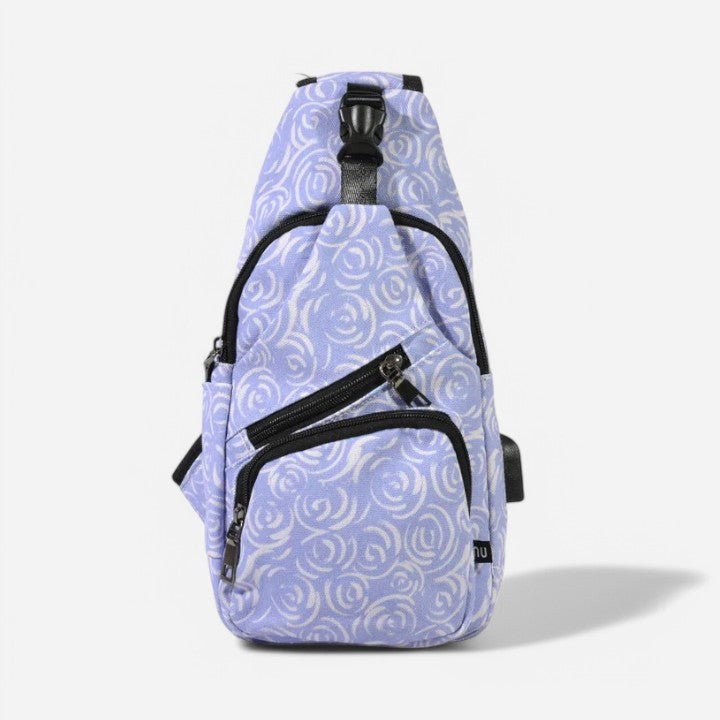 Nupouch Anti-Theft Day Pouch Large Lilac Swirl