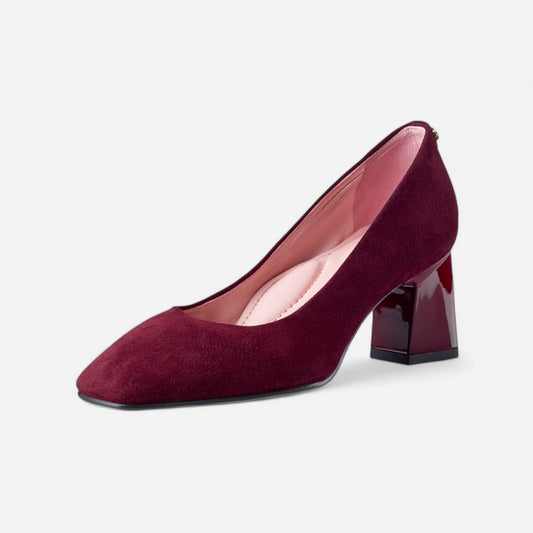 Cass Burgundy Suede
