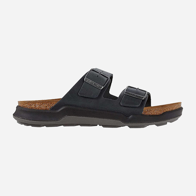 Arizona Men's Black Rugged Oiled Leather Regular