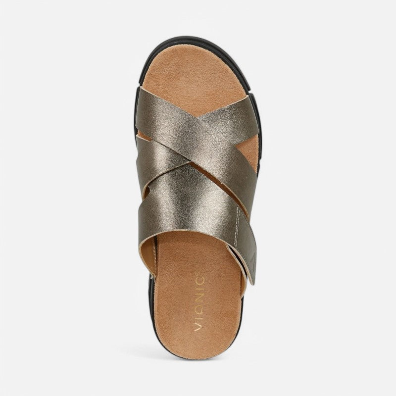 Uptown Sunset Gunmetal metallic Leather
