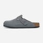Boston Soft Footbed Basalt Gray Suede Leather Narrow