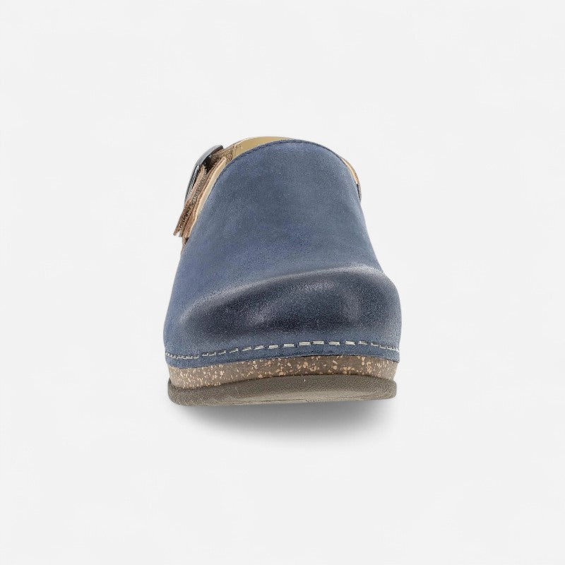 Merrin Blue Burnished Suede