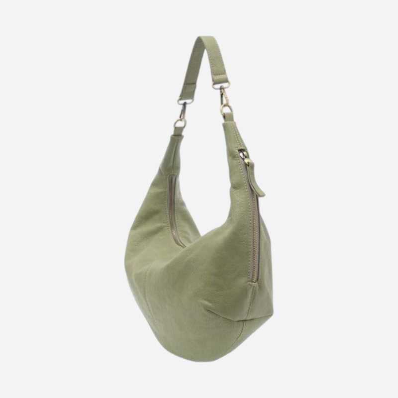 Rhea Slouchy Crescent Shoulder Crossbody Bag Sage