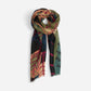 180X86 Scarf Jewel Tone Multi Trees