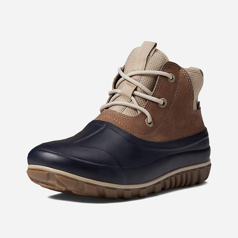 Classic Casual Lace Leather Cognac Multi