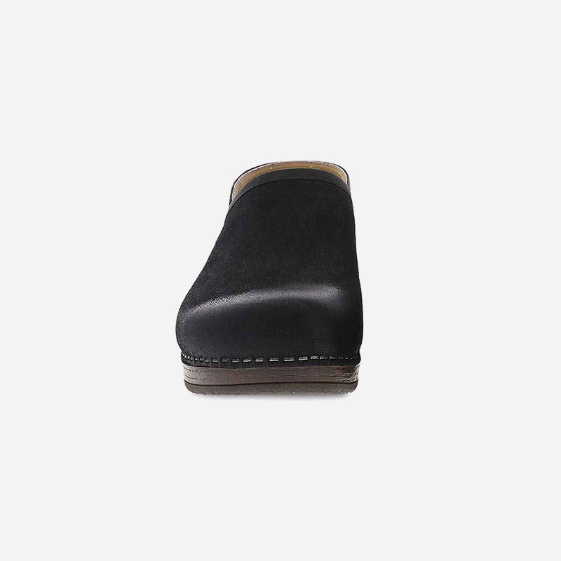 Brenna Black Burnished Suede