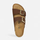 Arizona Platform Dark Tea Nubuck Leather Narrow