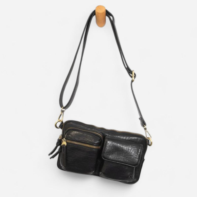 Kendra Cargo Pocket Sling Crossbody Black