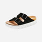 Arizona Chunky Black Suede Leather Narrow