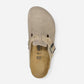 Boston Braided Taupe Suede Leather Narrow
