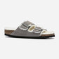 Arizona Shearling Stone Coin Suede Leather Narrow