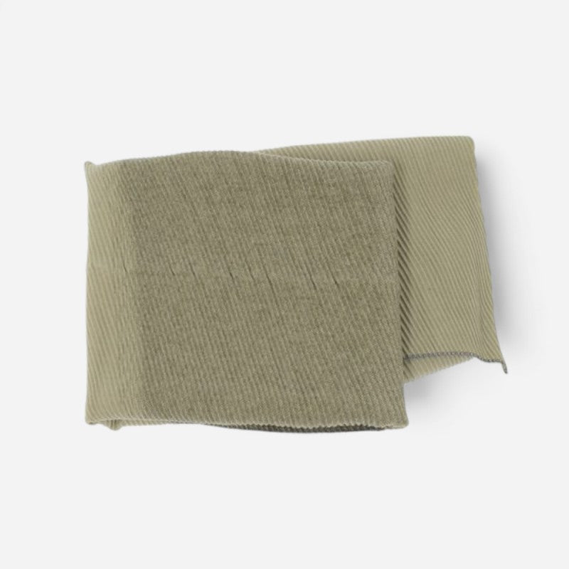 70X180cm Scarf Olive Ombre Pleated