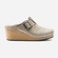 Fanny Taupe Suede Leather Narrow