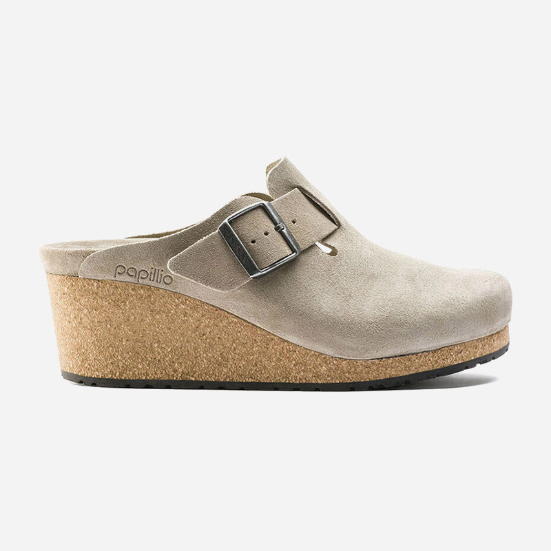 Fanny Taupe Suede Leather Narrow